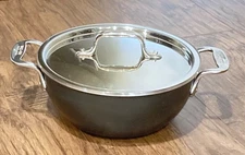 RARE All Clad LTD Black Anodized Aluminum & Stainless Steel 2 Qt Cassoulet & Lid