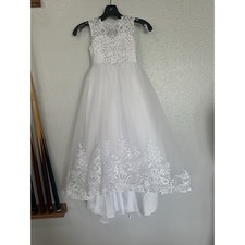 Short Sleeves Flower Girl Dress Wedding Lace Tulle Princess Kids Party Dress