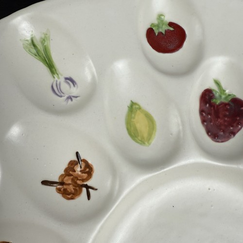 Vintage skurrile handbemalte Keramik Teufel Eier Servierschale für 24 Eier. - Bild 7 von 10