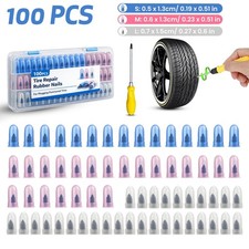 100Pcs Tire Repair Rubber Nails Tyre Puncture Repair Screws Kit with Screwdriver