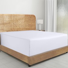 California Design Den 100 Organic Cotton King Fitted Sheet Only - Percale Fitte