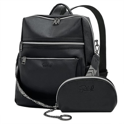 Rucksack Damen Cityrucksack Handtasche 2 in 1 Rucksacktasche Reiserucksack, T...