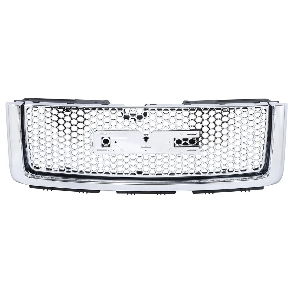For 07-13 GMC Sierra 1500 Denali Style Upper & Lower Front Bumper Hood Grille - Image 4 of 4