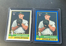 2025 Topps Heritage High Number Brady Basso Rookie Blue Border & Base RC