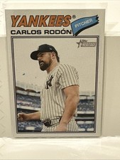 Carlos Rodon 2026 Topps Heritage #385 SP Short Print Yankees