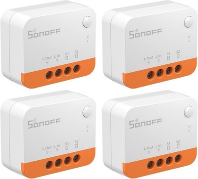 SONOFF ZBMINIL2 Zigbee Smart Schalter,4 Stück 2 Way Smart Switch(Kein Neutrallei