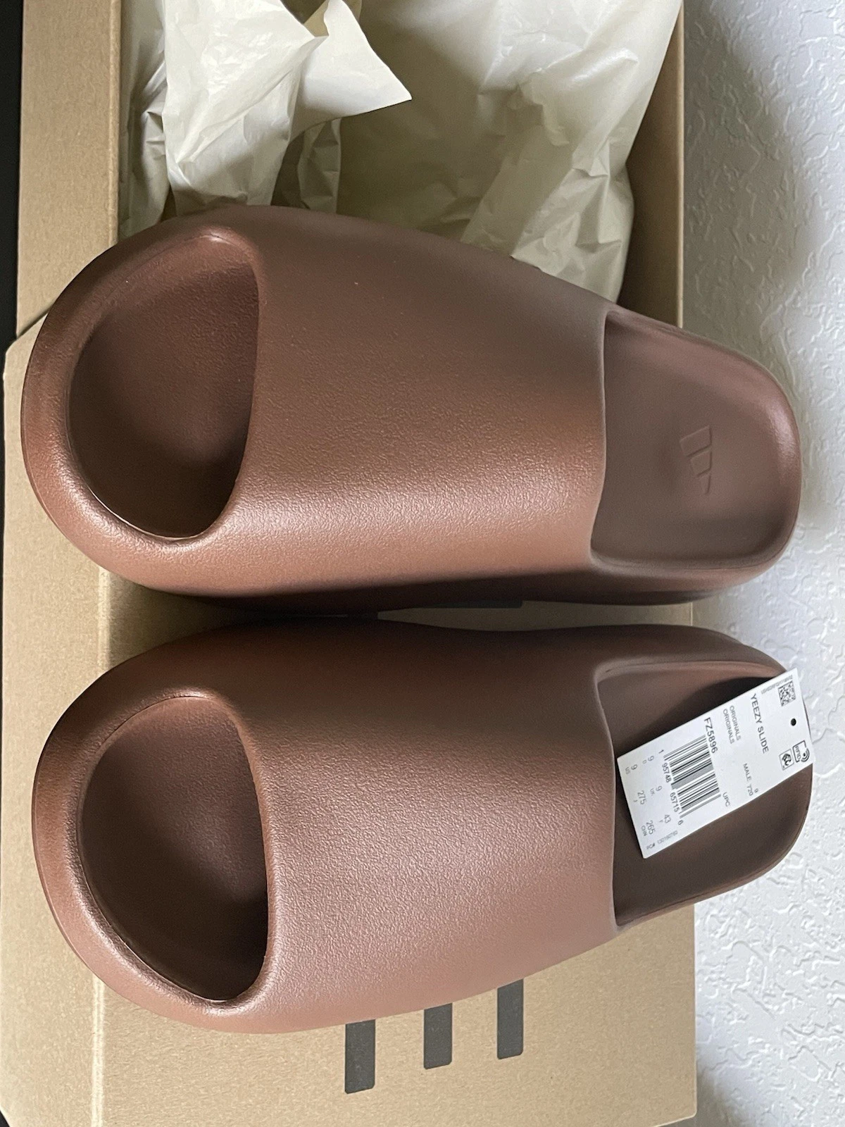 Adidas Yeezy Slide Lino Taglia 9 Uomo FZ5896 NUOVE IN MAGAZZINO PRONTE PER LA SPEDIZIONE