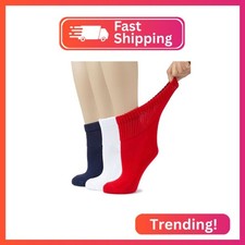 Hugh Ugoli Women's Cotton Diabetic Ankle Socks, Wide, Loose  Stretchy, Seamless