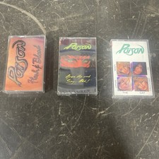 POISON Cassette Tape Lot Of 3 Open Up And Say  Ahh/Flesh and Blood/Cat dragged