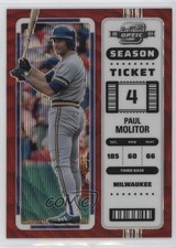 2023 Chronicles Contenders Optic Season Ticket Red Wave Prizm Paul Molitor 7rf