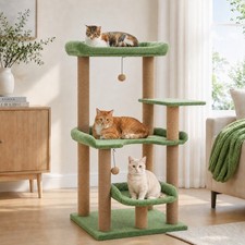 PAWZ Road Multi-level Cat Tree for Large Cats Cat Tower with Top Large Perch Bed