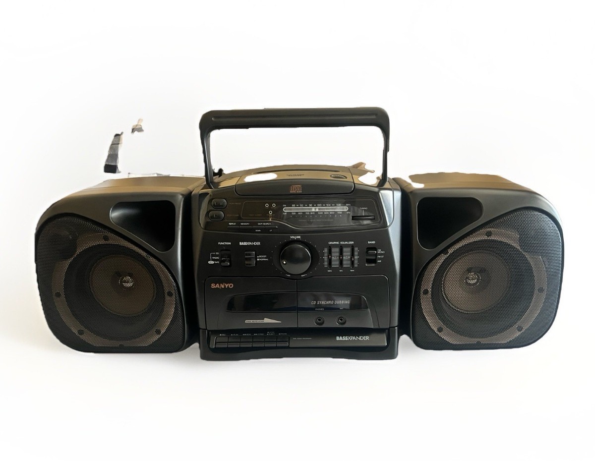 Sanyo MCD-S750 Boombox AM/FM - CD - Tape Deck w/ Detach Speakers