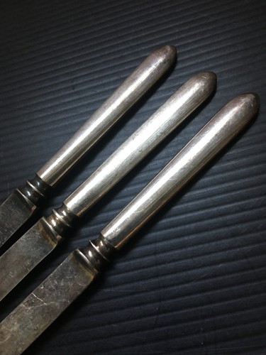 3 Teile Vintage 60er Jahre Wm. Rogers & Son No.12 Silver Plate Buttermesser - 6,25"L - Bild 7 von 7