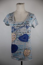 DESIGUAL MAGLIA LUNGA DONNA TG. M WOMAN CASUAL VINTAGE TOP T-SHIRT COTONE LOGO