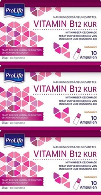  Vitamin B12 Vital Kur Ampullen mit Himbeer Geschmack 30 x 8 ml Trinkfläschchen 