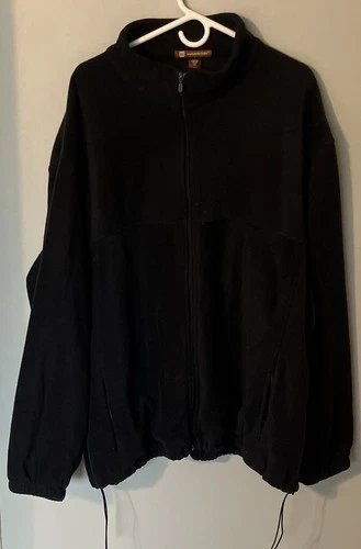 Harriton Men's 4XL Big & Tall Navy Full Zip Fleece Jacket Stand-Up Regular - product listing photo