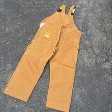 NEW XXL Carhartt Brown Men's Loose Fit Firm Duck Insulated Bib Overall 0R4393-M