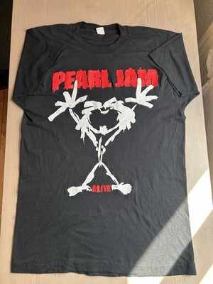 Vintage 1991 Pearl Jam Alive Stickman Band T Shirt Single Stitched Screen Stars