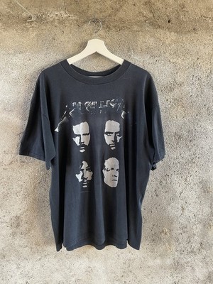 Vintage Metallica 1991 4 Faces Historic Dates Monster of Rock Tour Black Shirt