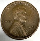 1920-S Lincoln Wheat Cent Penny VG Very Good 1c One Cent US Coin - 3508