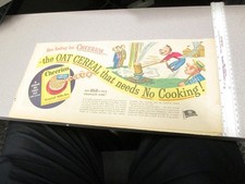 Anuncio de periódico vintage años 50 caja de cereales CHEERIOS General Mills Carnival Hammer