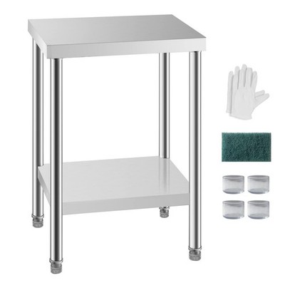 HXCFYP Stainless Steel Table for Prep & Work 24 x 18 Inches, NSF Commercial Heav