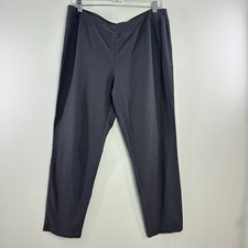 Eileen Fisher Pants Womens Large Crepe Pull-On Grey Stretch Tapered Leg Capsule