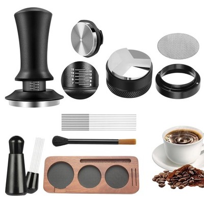 8 PCS Espresso Accessories with Wooden Storage Box, Espresso Tool Kit with Es...