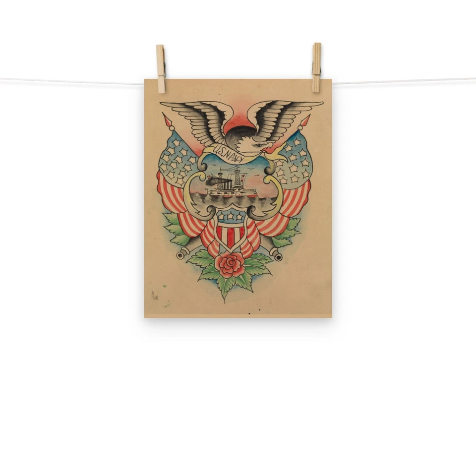 Patriotic Americana - Sailor’s Pride – Vintage Tattoo Art Poster  - Image 3 of 4