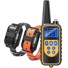 Dogs Training Collar Remote Rechargeable Shock Dog Waterproof Trainer For 2 Dog