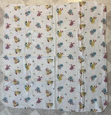 Vintage Baby Hospital Receiving Blanket Unisex Ducks Medline Brushed Flannel