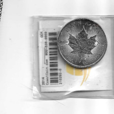 2014 Canadian Maple Leaf  -  1 Troy Oz. 9999 Silver Toned