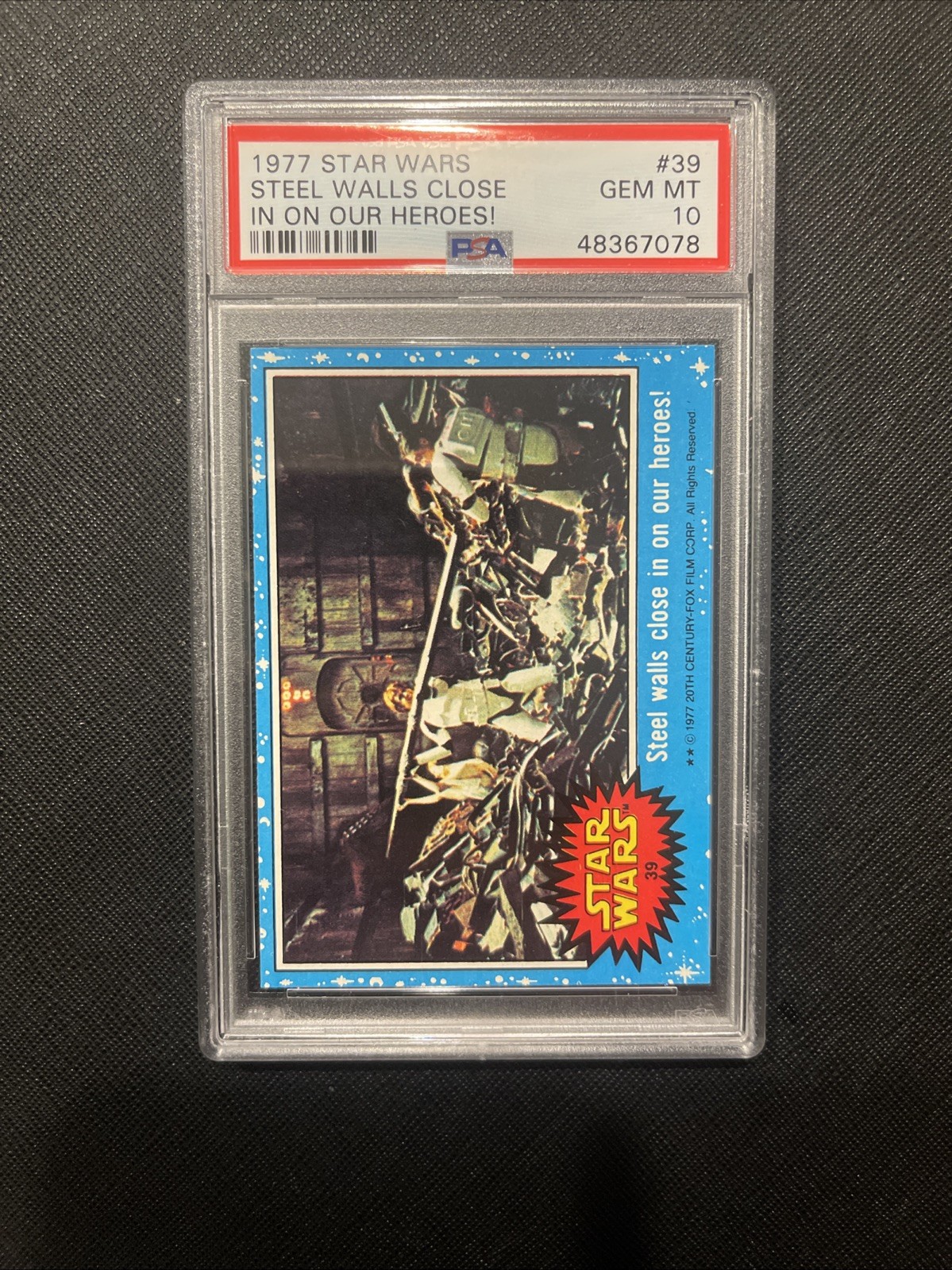 1977 Topps Star Wars Steel Walls Close In On Our Heroes! #39 PSA 10 GEM MINT