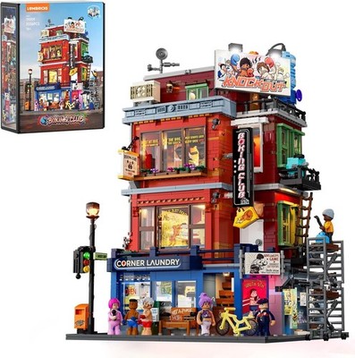 LUMIBRICKS American street series Boxing Club building block toys ornaments