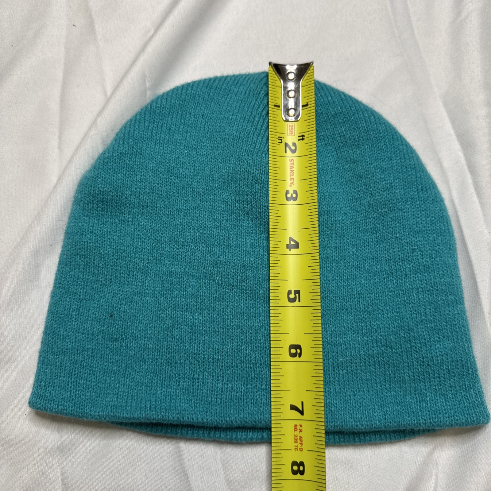 Teal Knit Beanie Winter Hat One Size UL14B178WM RN52469 image 4