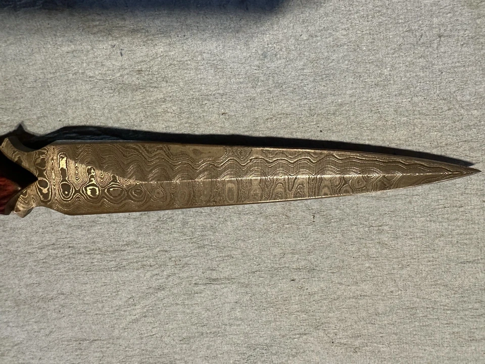 Very Beautifully Made Custom Damascus Steel Boot Knife Sharp - Image 3 of 4