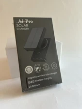 Ai Pro Solar Charger Magnetic Wireless Power Bank 20,000mAh. New In Sealed Box