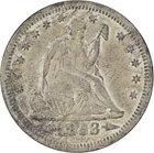 1853 Liberty Seated Silver Quarter Arrows and Rays VF Uncertified #316