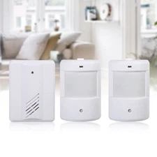 Motion Sensor Wireless Alert Secure System Doorbell Alarm