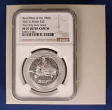2023 Silver Proof 1oz £2 "Bond Films of the 1960