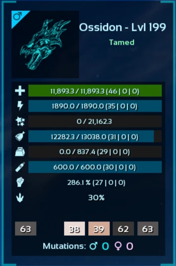 🔥ARK Survival Ascended PvE High Level Ossidon M lvl 199 PC/XBOX/PS5 ASA - Image 2 of 3