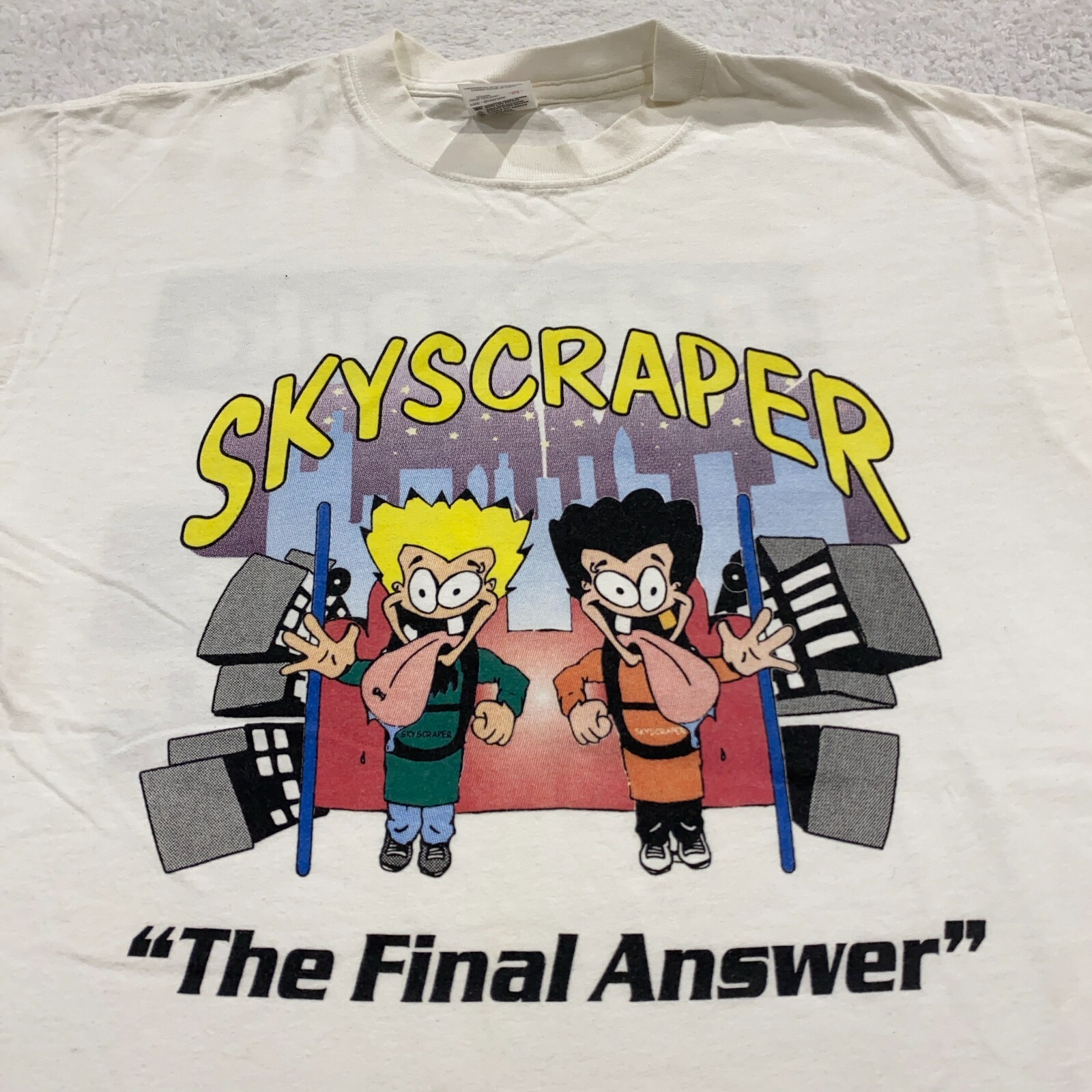 vtg SKYSCRAPER THE FINAL ANSWER ROLLER COASTER T-… - image 1