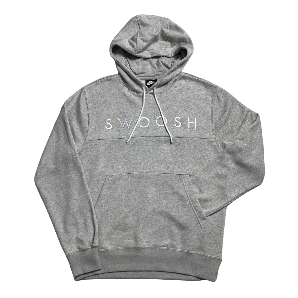 Nike Sportswear Embroidered Swoosh Hoodie Men’s SZ Small Gray CZ5569-063 NWT