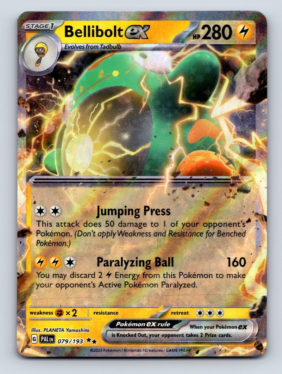 Stage 1 Bellibolt EX HP 280 Jumping Press Attack Rarity Colorful