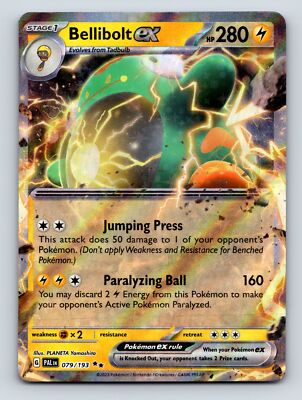 Stage 1 Bellibolt EX HP 280 Jumping Press Attack Rarity Colorful