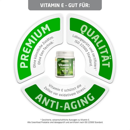 Vitamin E hochdosiert 400 iE - 240 Kapseln Softgel. Hochwertiges Tocopherol –... - Bild 4 von 7