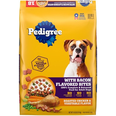Roasted Chicken and Vegetable Flavor with Bacon Flavored Bites 18 Lb Bag