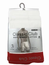 Men's Classic Club Plain White Premium Boxers Shorts Briefs Trunks Underwear XL