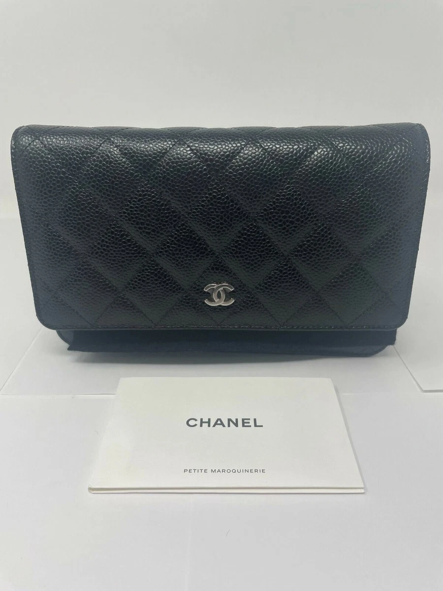 CHANEL Small Petit Shopping Tote Bag Gold Tone Caviar Leather in