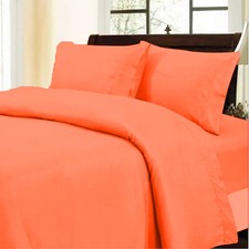 Duvet Collection 1000 TC OR 1200 TC 100 Cotton Orange Solid Select Item